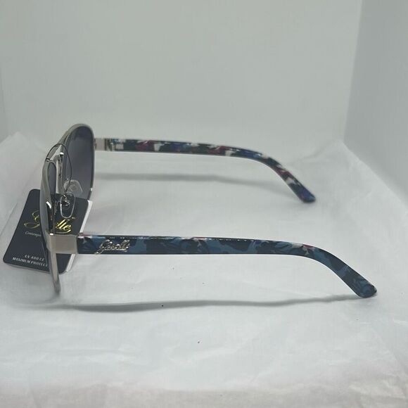 Giselle Contemporary Collection Aviator Sunglasses – UV400 Protection, Floral Ar - Picture 2 of 3